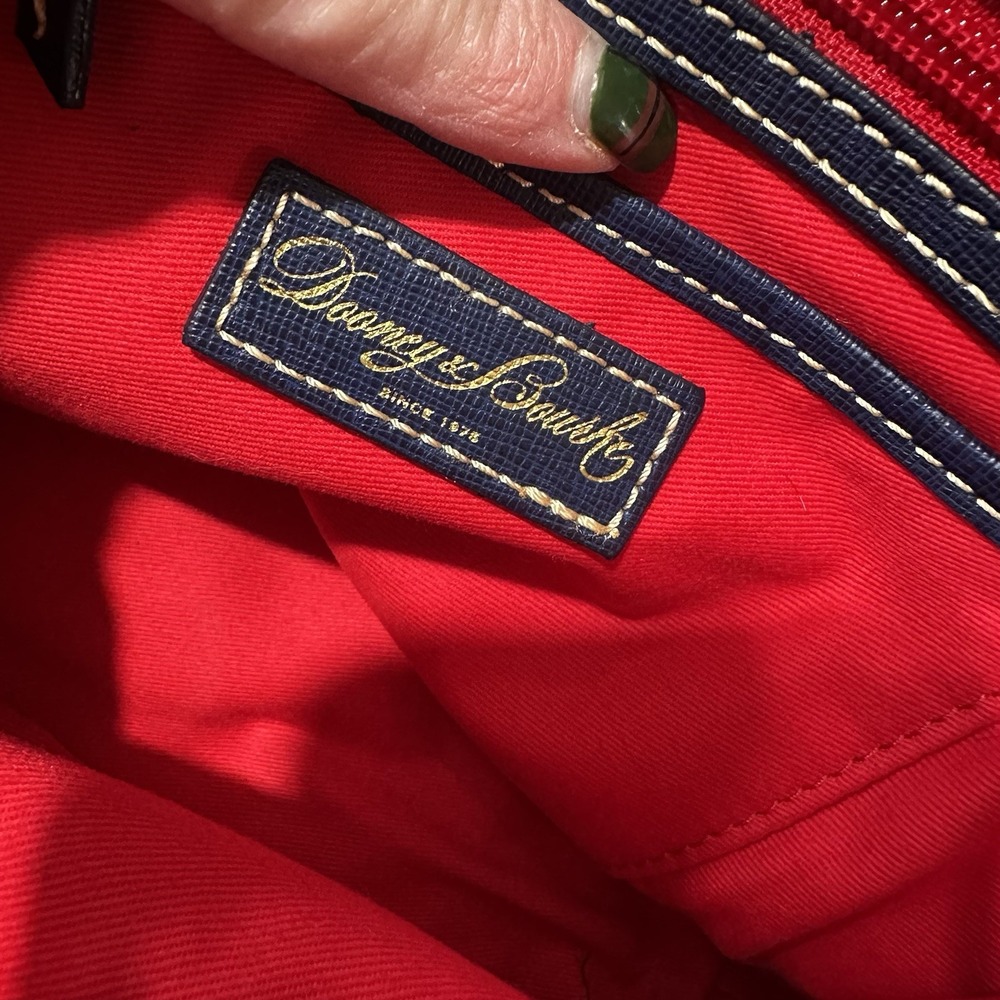 VTG DOONEY & BOURKE Navy White Sailboat Stripes Handbag Shoulder bag Mini Purse - Picture 12 of 16